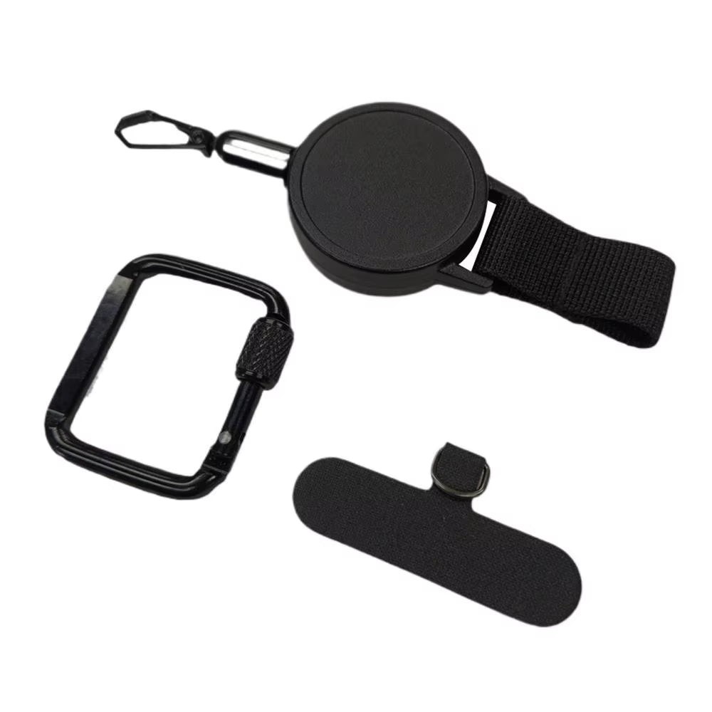 SecureFit Anti-Theft Retractable Phone Lanyard with Carabiner – Perfect for Hiking, Cycling, and Climbing!