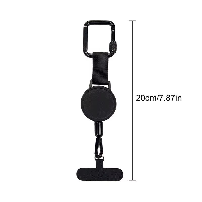 SecureFit Anti-Theft Retractable Phone Lanyard with Carabiner – Perfect for Hiking, Cycling, and Climbing!