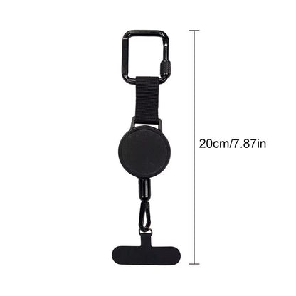 SecureFit Anti-Theft Retractable Phone Lanyard with Carabiner – Perfect for Hiking, Cycling, and Climbing!