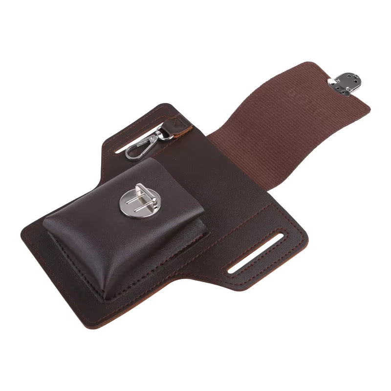 Stylish Vintage Leather Men's Waist Bag - Versatile Phone Pouch & Sport Belt Holster Wallet