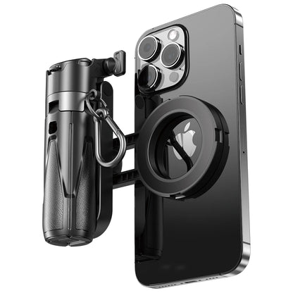 Ultimate 4-In-1 Selfie Stick with Wireless Remote | Dual Magnetic Clip & 360° Rotation for Perfect Shots