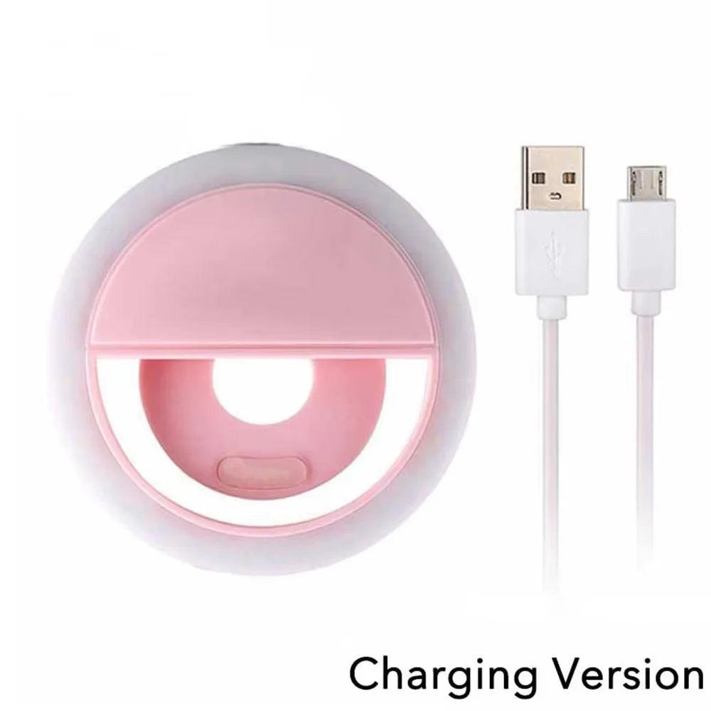 Portable Rechargeable Handheld Ring LED Fill Light for Mobile Live Streaming and Selfies