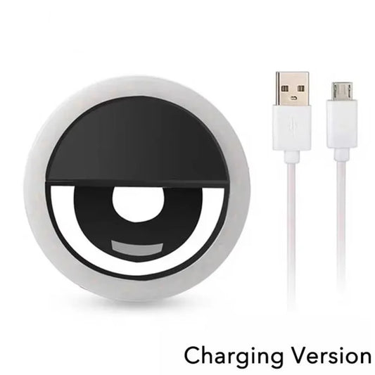 Portable Rechargeable Handheld Ring LED Fill Light for Mobile Live Streaming and Selfies
