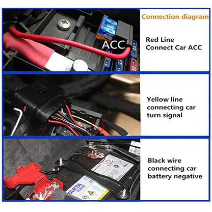 2Pcs 12V LED DRL Car Daytime Running Light Flexible Waterproof Strip Auto Headlights White Turn Signal Yellow Brake Flow Lights