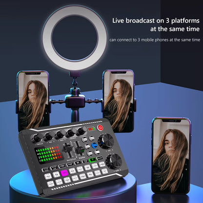 F998 Pro Audio Mixer & Sound Card Kit - Ultimate Microphone Mixer for PC & Phone Recording