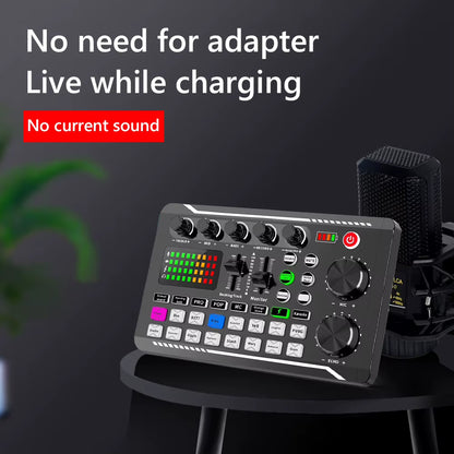 F998 Pro Audio Mixer & Sound Card Kit - Ultimate Microphone Mixer for PC & Phone Recording