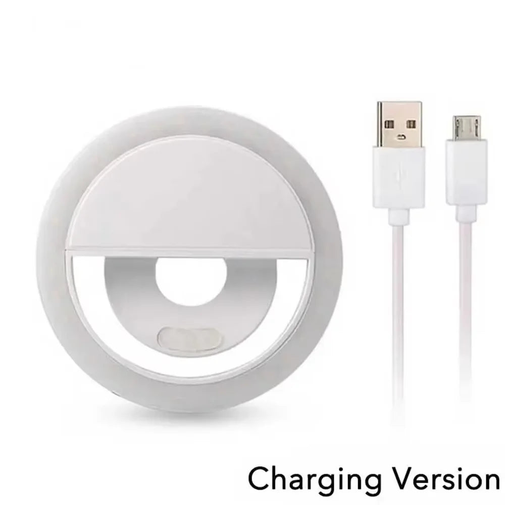 Portable Rechargeable Handheld Ring LED Fill Light for Mobile Live Streaming and Selfies