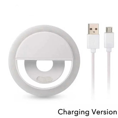Portable Rechargeable Handheld Ring LED Fill Light for Mobile Live Streaming and Selfies
