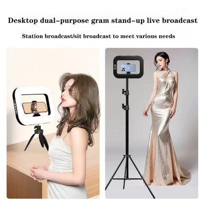 Portable Rechargeable Handheld Ring LED Fill Light for Mobile Live Streaming and Selfies