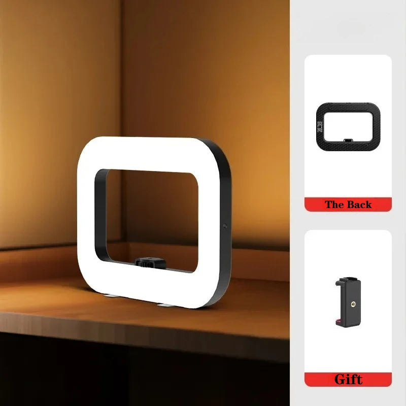 Portable Rechargeable Handheld Ring LED Fill Light for Mobile Live Streaming and Selfies